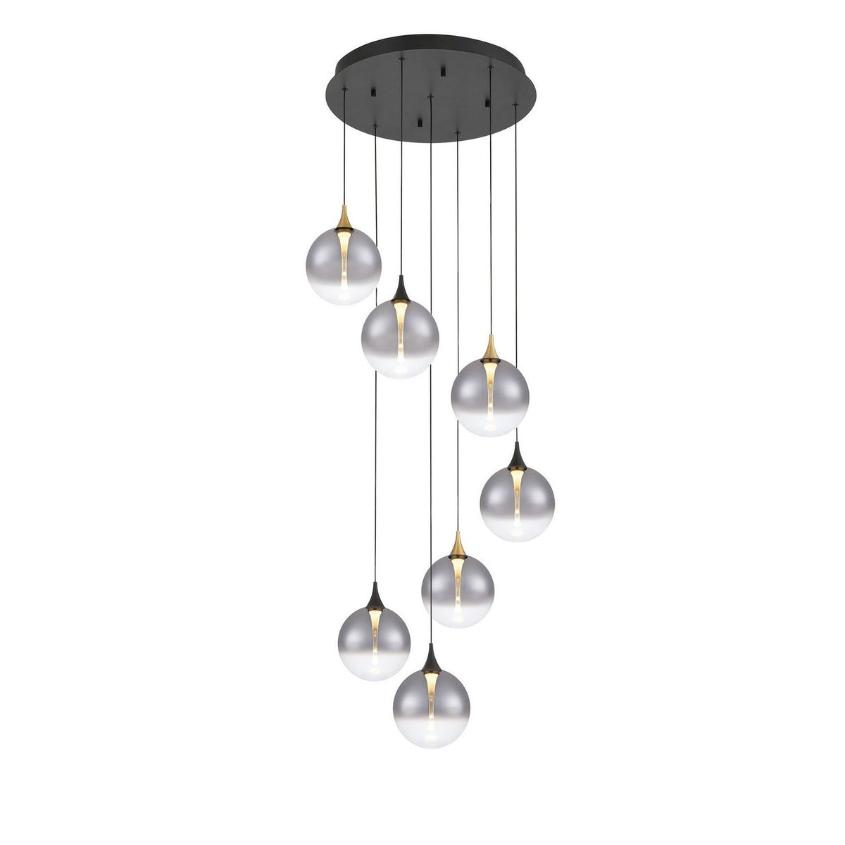 Eurofase Canada - 48930-024 - Seven Light Chandelier - Gold-Black