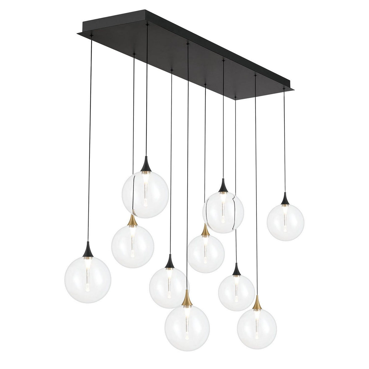 Eurofase Canada - 48934-015 - Ten Light Chandelier - Gold-Black