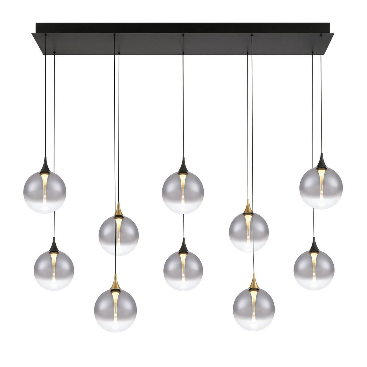 Eurofase Canada - 48934-022 - Ten Light Chandelier - Gold-Black
