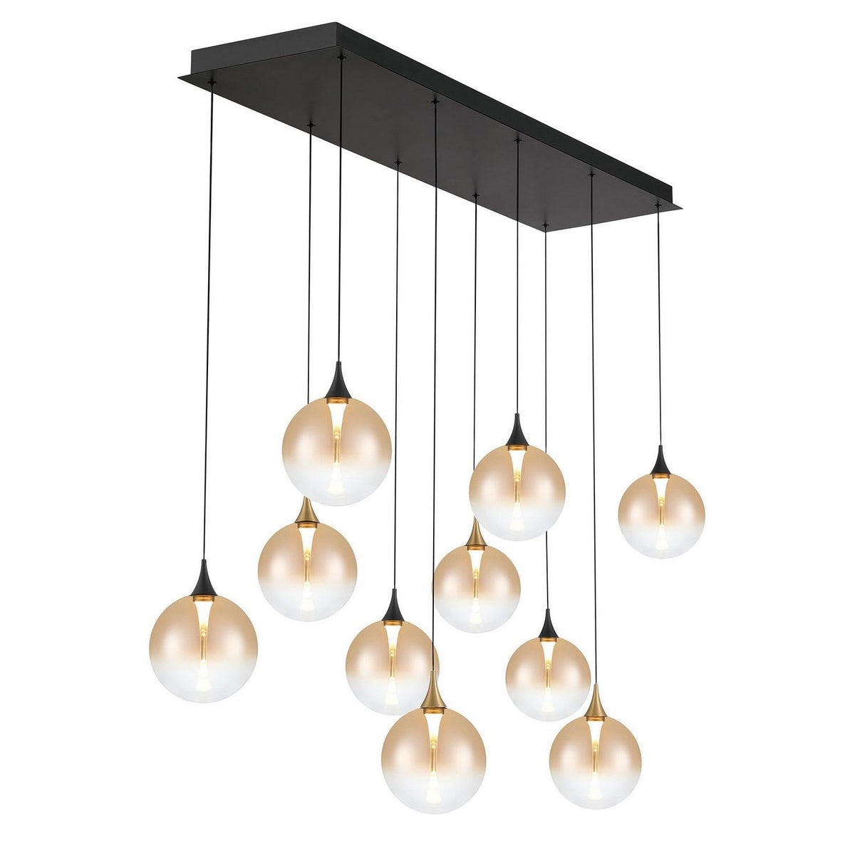 Eurofase Canada - 48934-039 - Ten Light Chandelier - Gold-Black