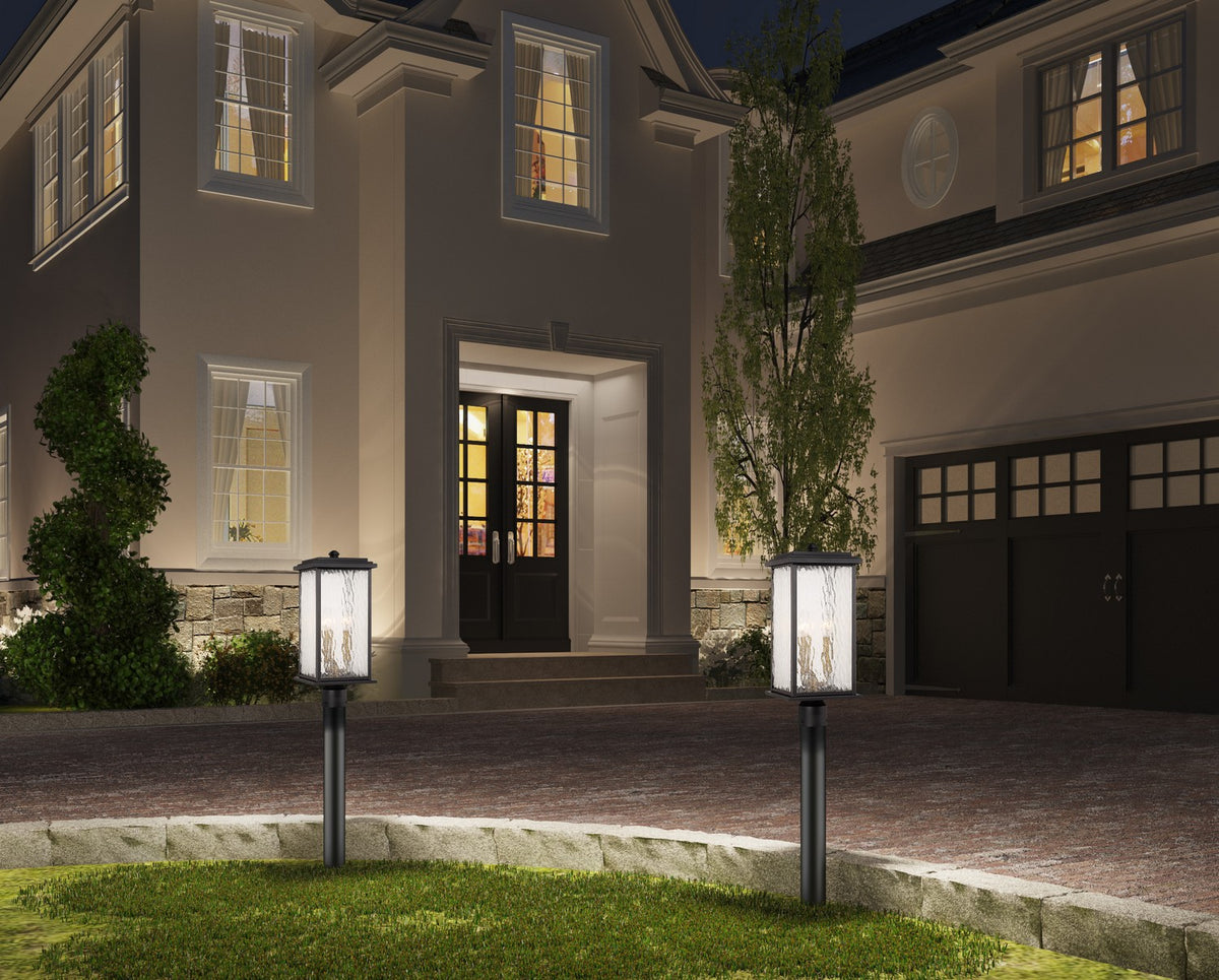 Artcraft Canada - AC9273BK - Applique murale extérieure à trois lampes - Style Estate - Noir, laiton