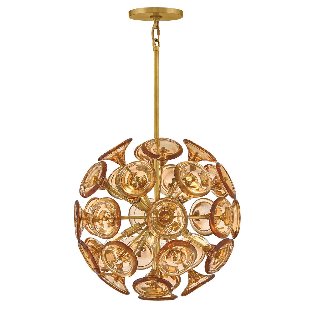 Fredrick Ramond FR46907UB-AM Globe Maya Suspension en laiton non verni