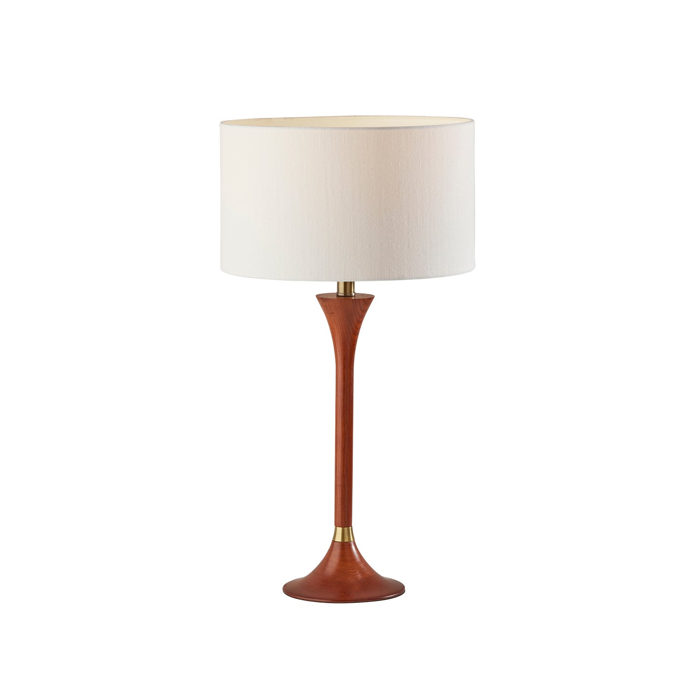 Adesso Home - 1600-15 - Table Lamp - Rebecca - Walnut Rubberwood W. Antique Brass Accent