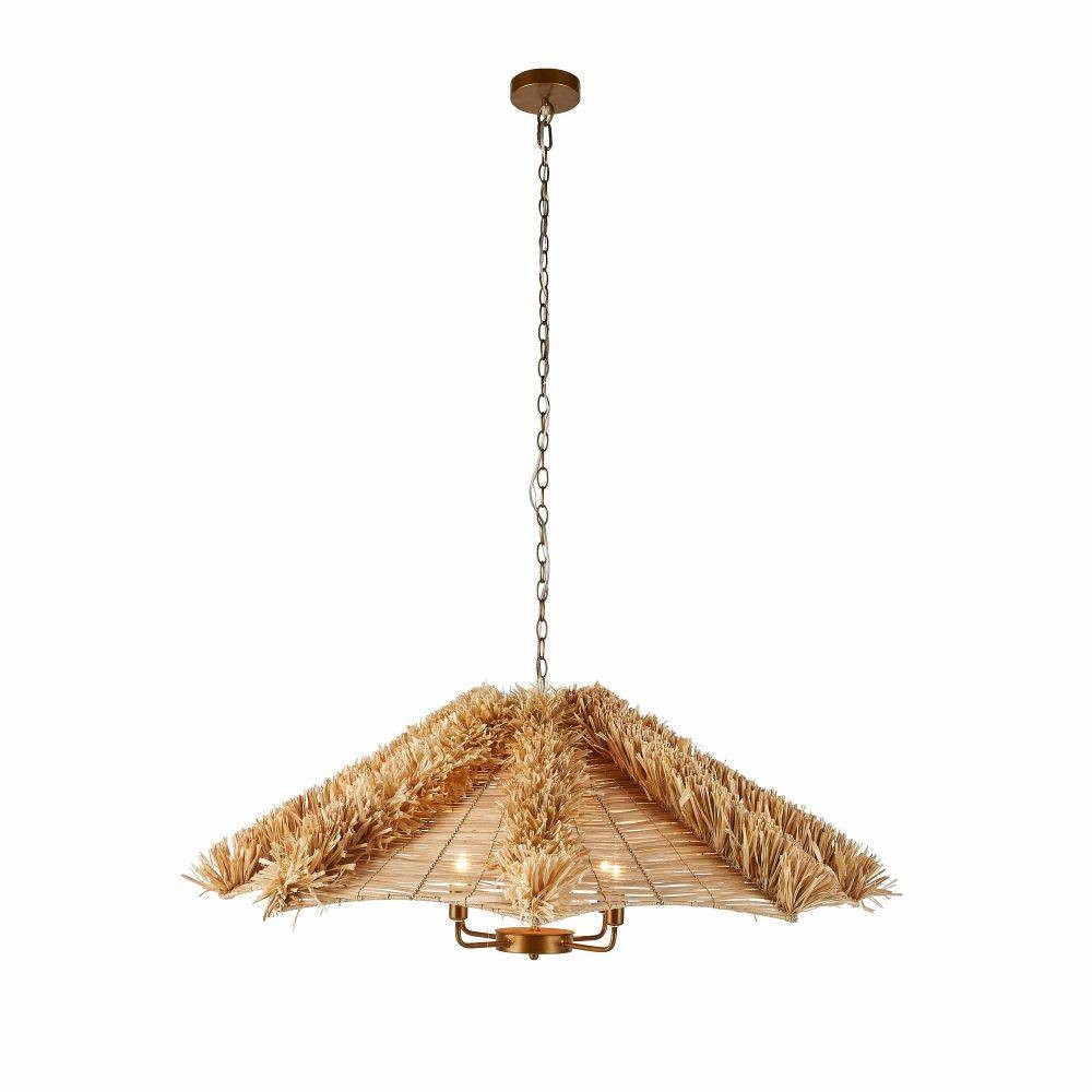 Arteriors - DLS09 - Quatre lumières Suspendu - Cadance - Laiton naturel/naturel/antique