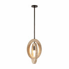 Arteriors - DPC15 - Une lumière Suspension - Collins - Faux travertin/Bronze anglais