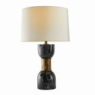 Arteriors - PTI15-229 - Une lumière Lampe de table - Dalton - Noir/Laiton antique/Blanc cassé/Blanc cassé