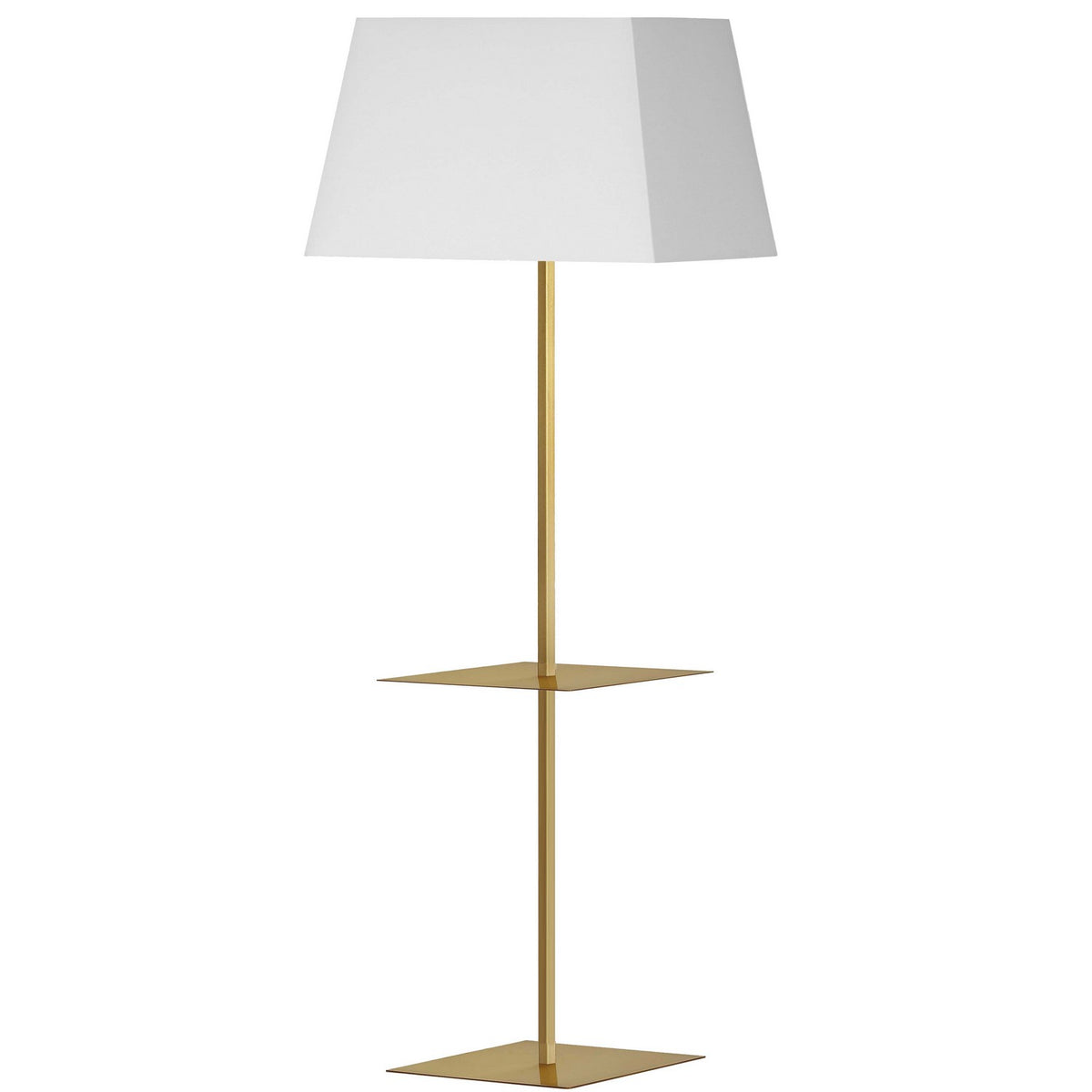 Dainolite Canada - GTC-S641F-AGB-WH - One Light Floor Lamp - Gretchen - Aged Brass