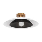 Dainolite Canada - PIM-171SF-MW-MB - One Light Semi-Flush Mount - Pima - Matte White & Matte Black