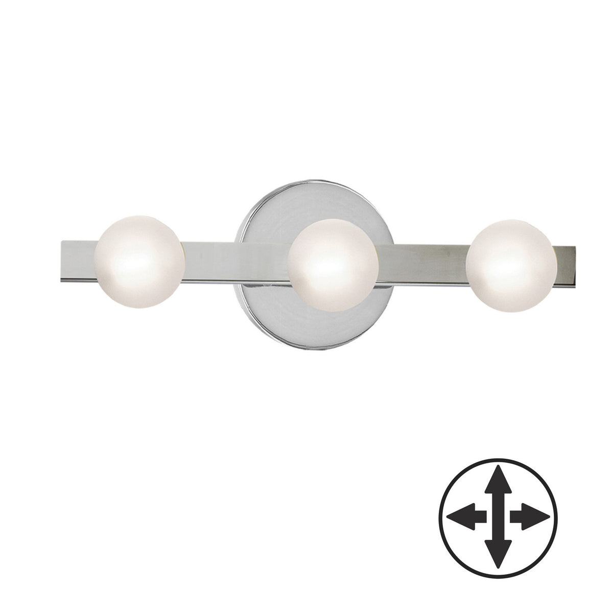 Dainolite Canada - RAL-163W-PC - Three Light Vanity - Raleigh - Polished Chrome