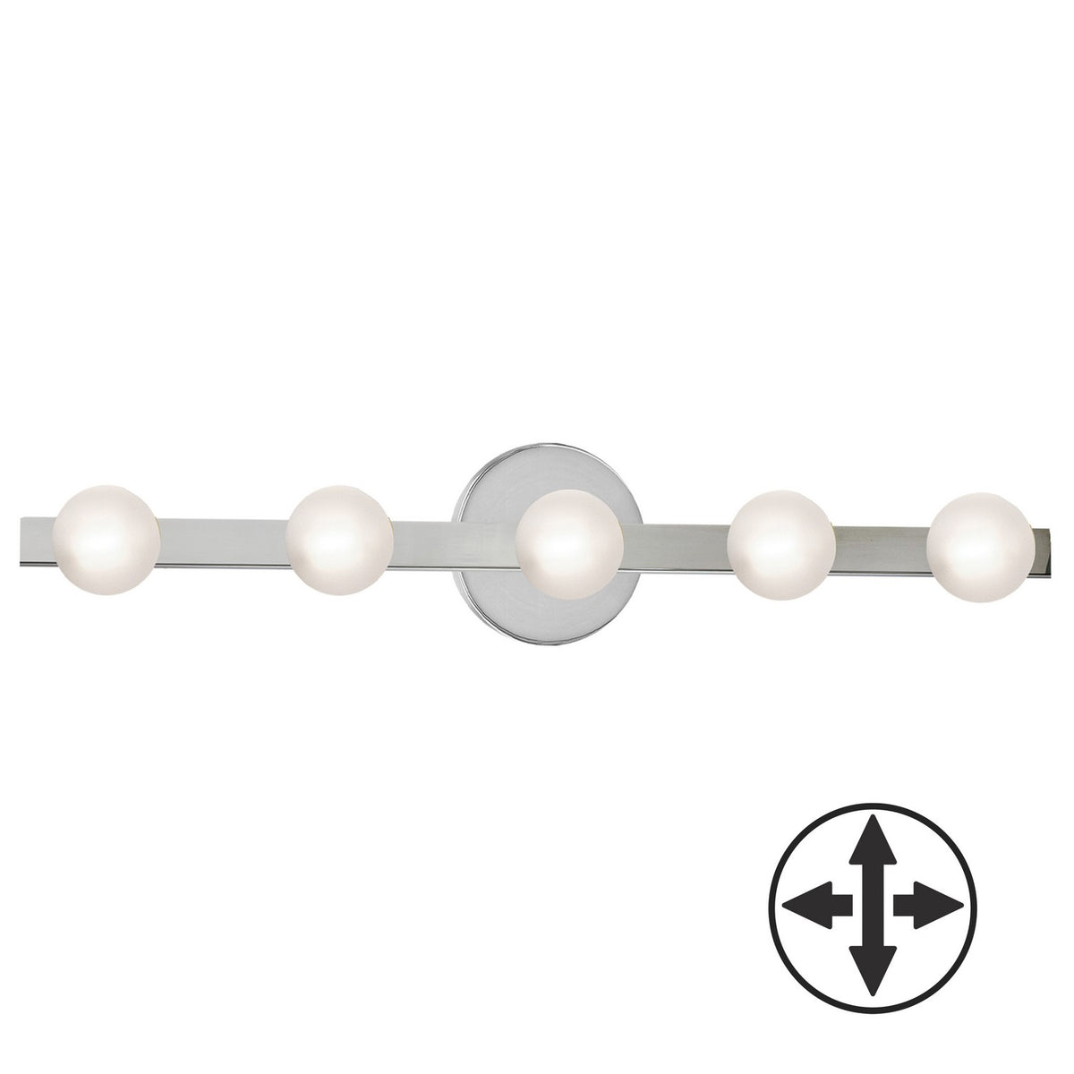 Dainolite Canada - RAL-275W-PC - Five Light Vanity - Raleigh - Polished Chrome