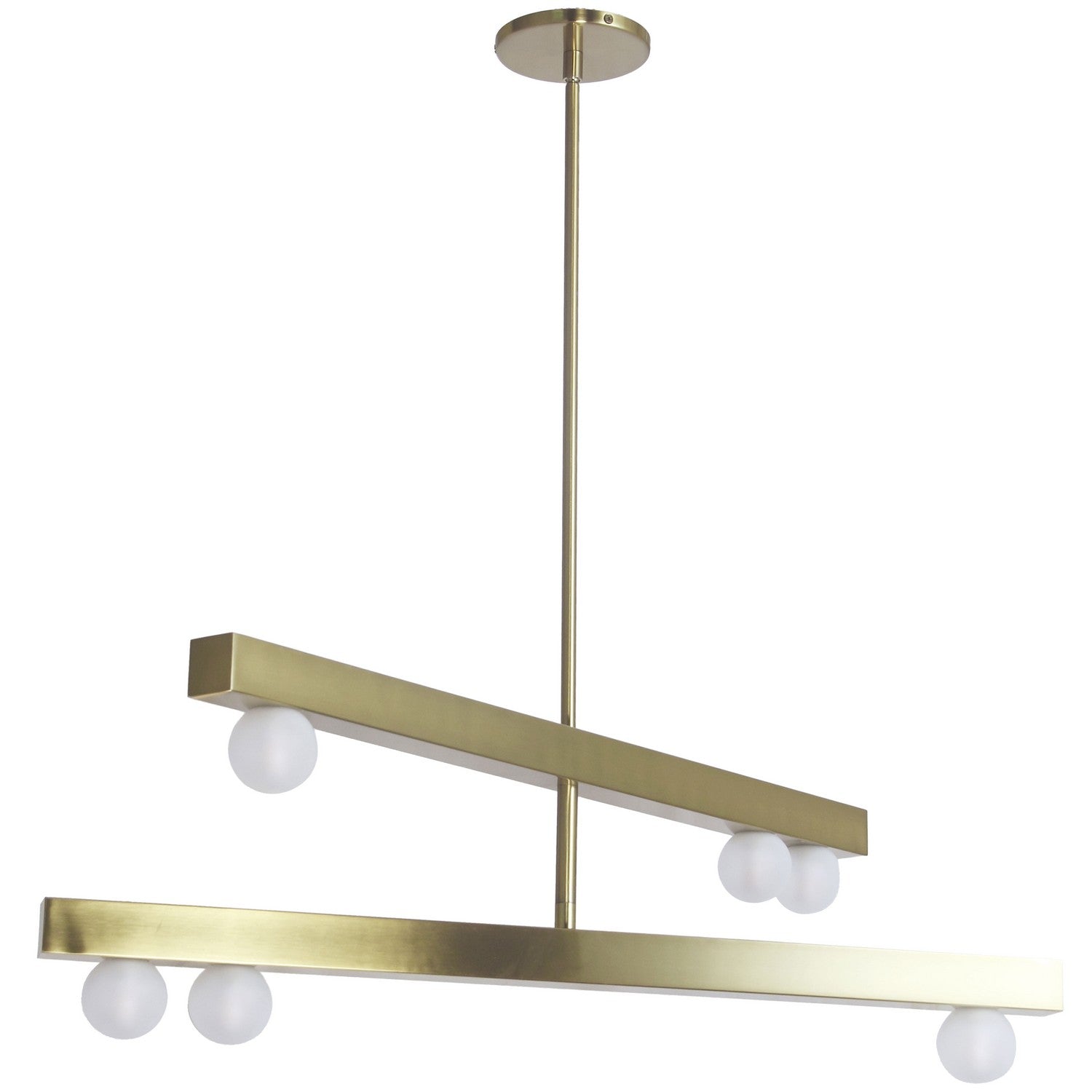 Dainolite Canada - RAL-306C-AGB - Six Light Chandelier - Raleigh - Aged Brass