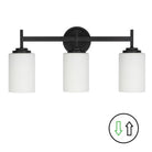 Dainolite Canada - WYN-223W-MB - Three Light Vanity - Wynona - Opal White