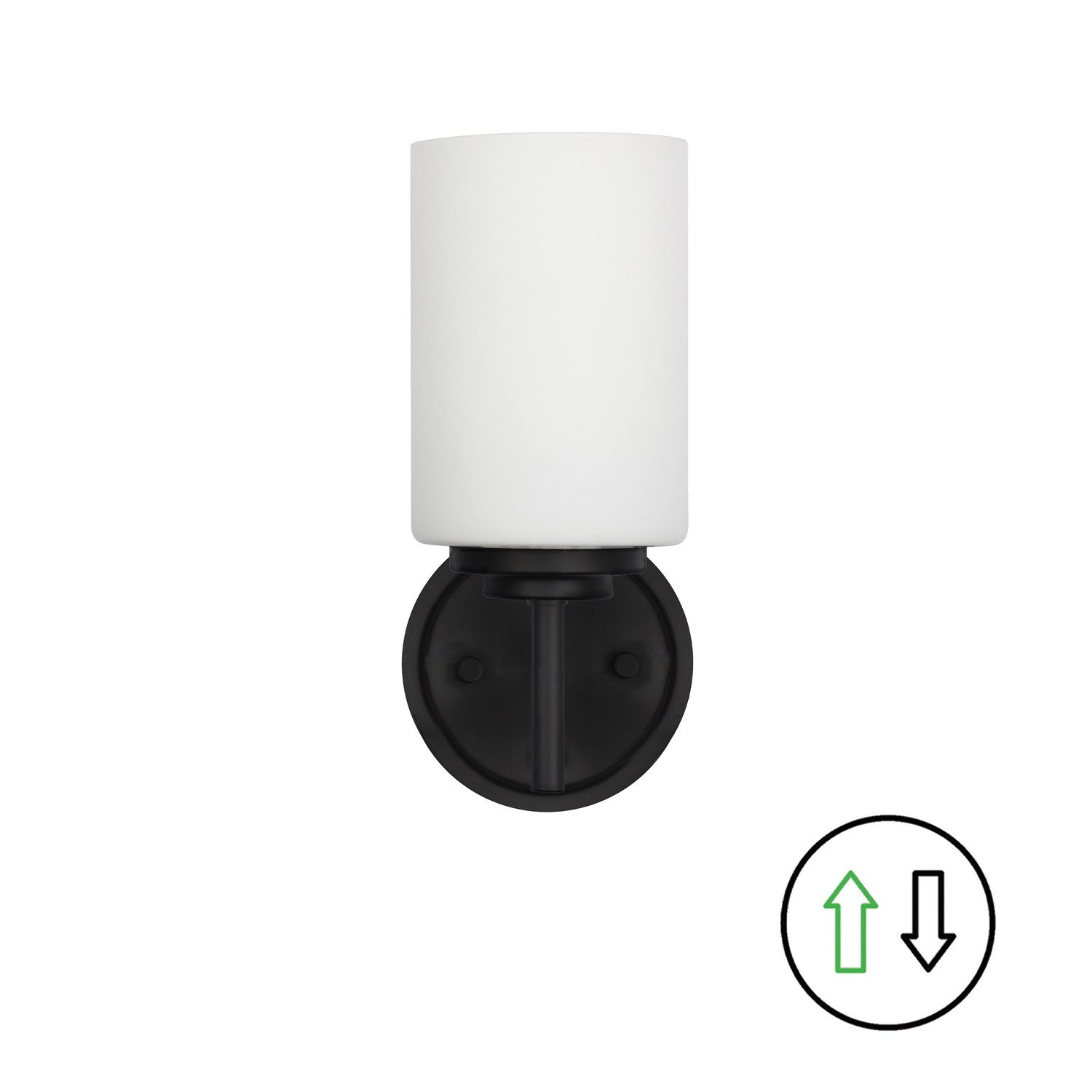 Dainolite Canada - WYN-51W-MB - One Light Wall Sconce - Wynona - Opal White