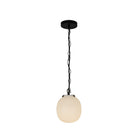 Alora Canada - PD579107MBGR - One Light Pendant - Cherise - Matte Black/Glossy Ribbed Opal Glass