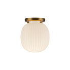 Alora Canada - SF579107BGGR - One Light Semi-Flush Mount - Cherise - Brushed Gold/Glossy Ribbed Opal Glass