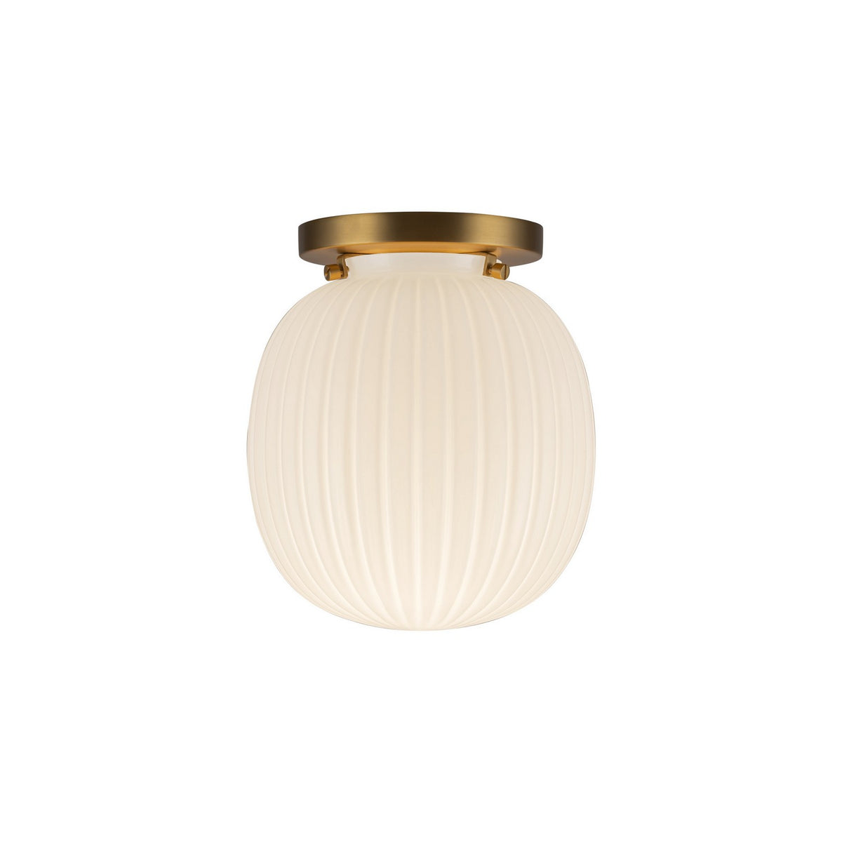 Alora Canada - SF579107BGGR - One Light Semi-Flush Mount - Cherise - Brushed Gold/Glossy Ribbed Opal Glass