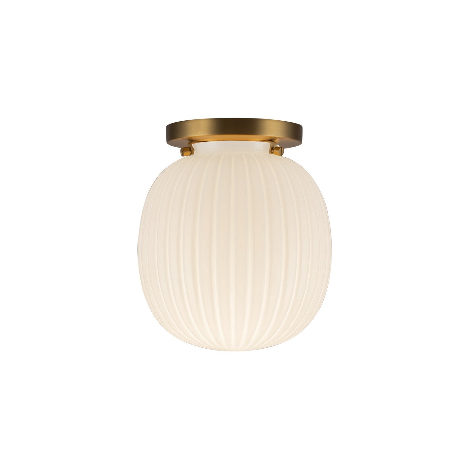 Alora Canada - SF579107BGGR - One Light Semi-Flush Mount - Cherise - Brushed Gold/Glossy Ribbed Opal Glass