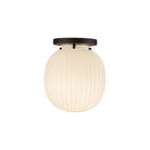 Alora Canada - SF579107MBGR - One Light Semi-Flush Mount - Cherise - Matte Black/Glossy Ribbed Opal Glass