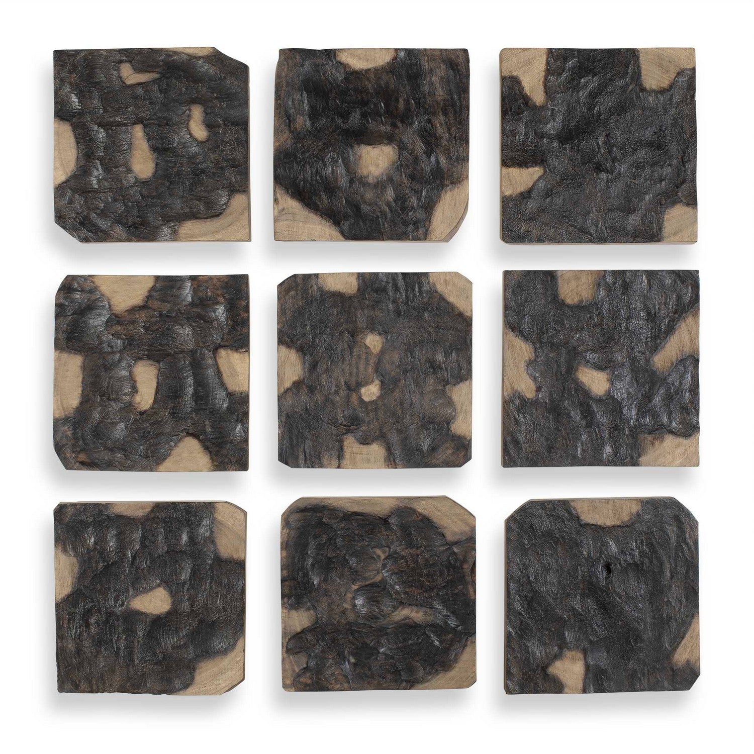 Uttermost - 04383 - Wall Decor Set/9 - Ignite - Black And Natural