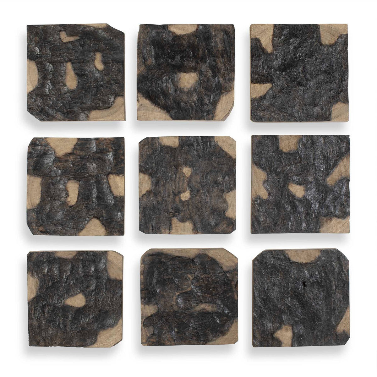 Uttermost - 04383 - Wall Decor Set/9 - Ignite - Black And Natural