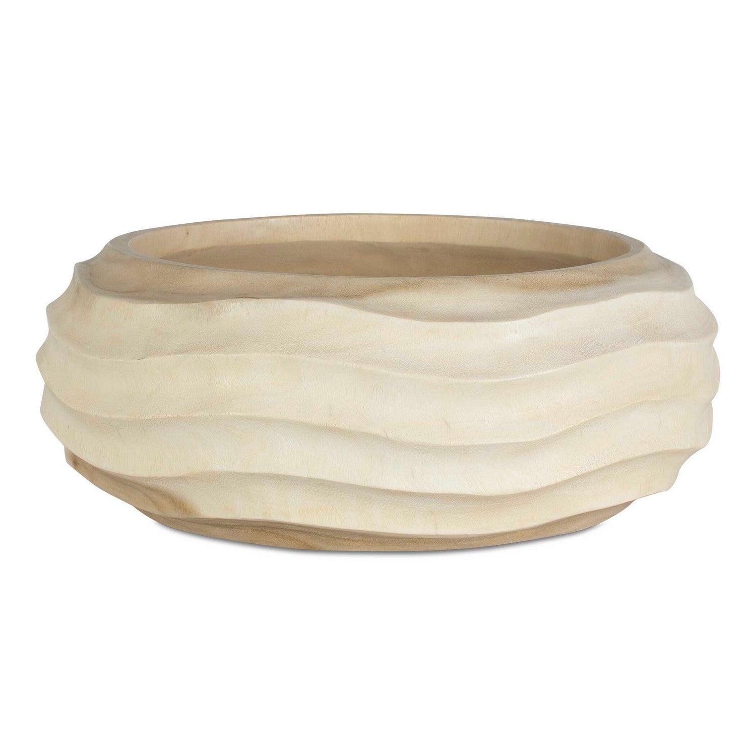 Uttermost - 17136 - Bol - Forme d'onde - Bois de suar blanchi