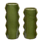 Uttermost - 18216 - Vases, lot de 2 - Méandre - Céramique verte