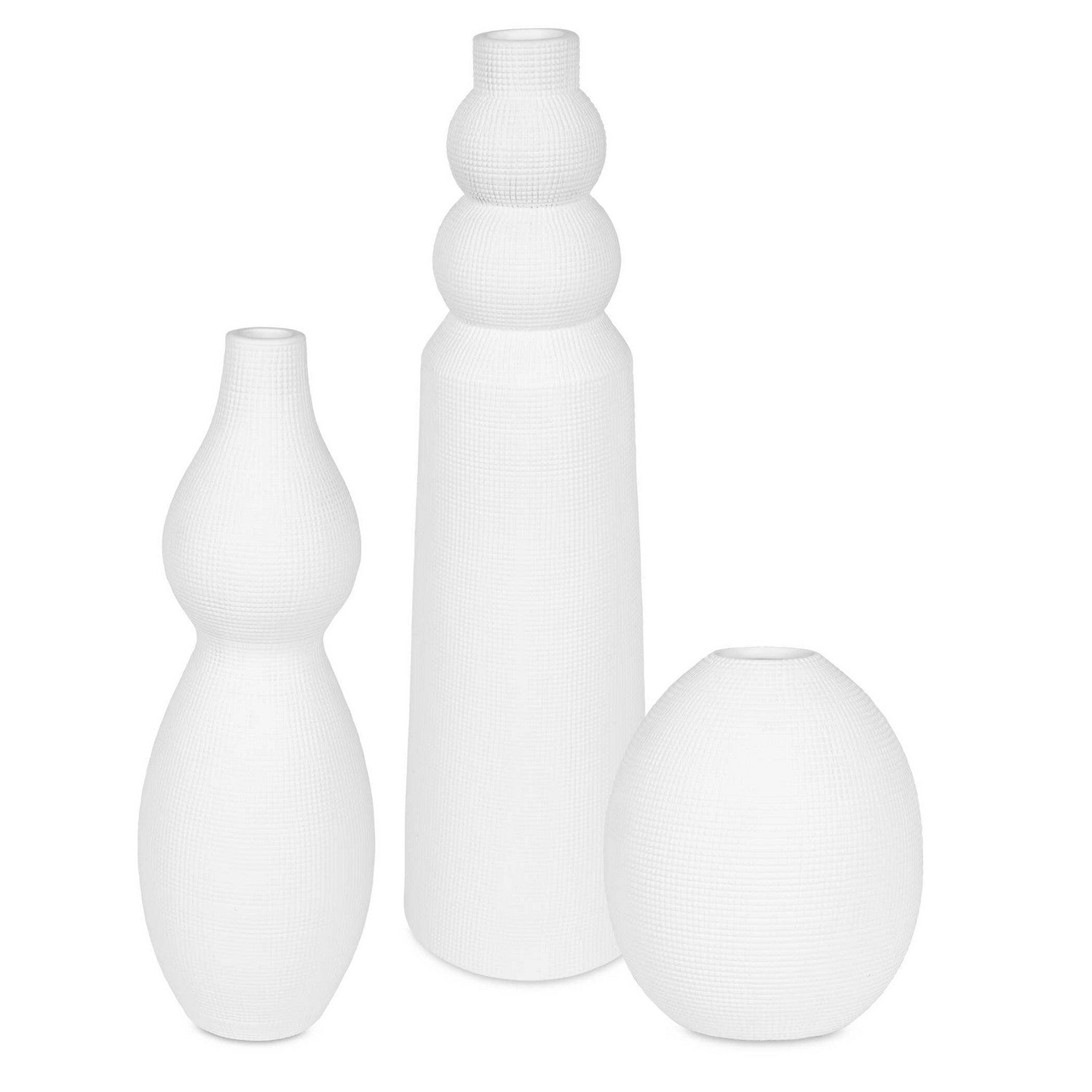 Uttermost - 18218 - Vases, lot de 3 - Forma - Céramique blanche
