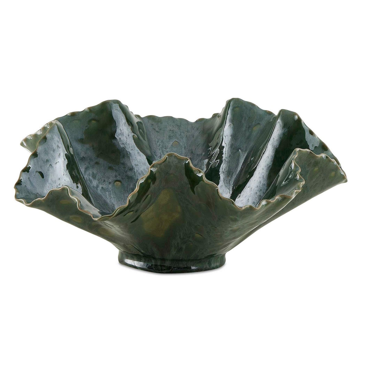 Uttermost - 18252 - Bol - Floraison verdoyante - Émail émeraude brillant