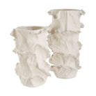 Uttermost - 18268 - Ensemble de 2 vases - Crête ondulée - Blanc
