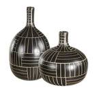 Uttermost - 18271 - Ensemble de 2 vases - Graphite - Noir