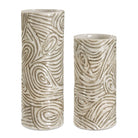 Uttermost - 18272 - Ensemble de 2 vases - Bois - Tons naturels