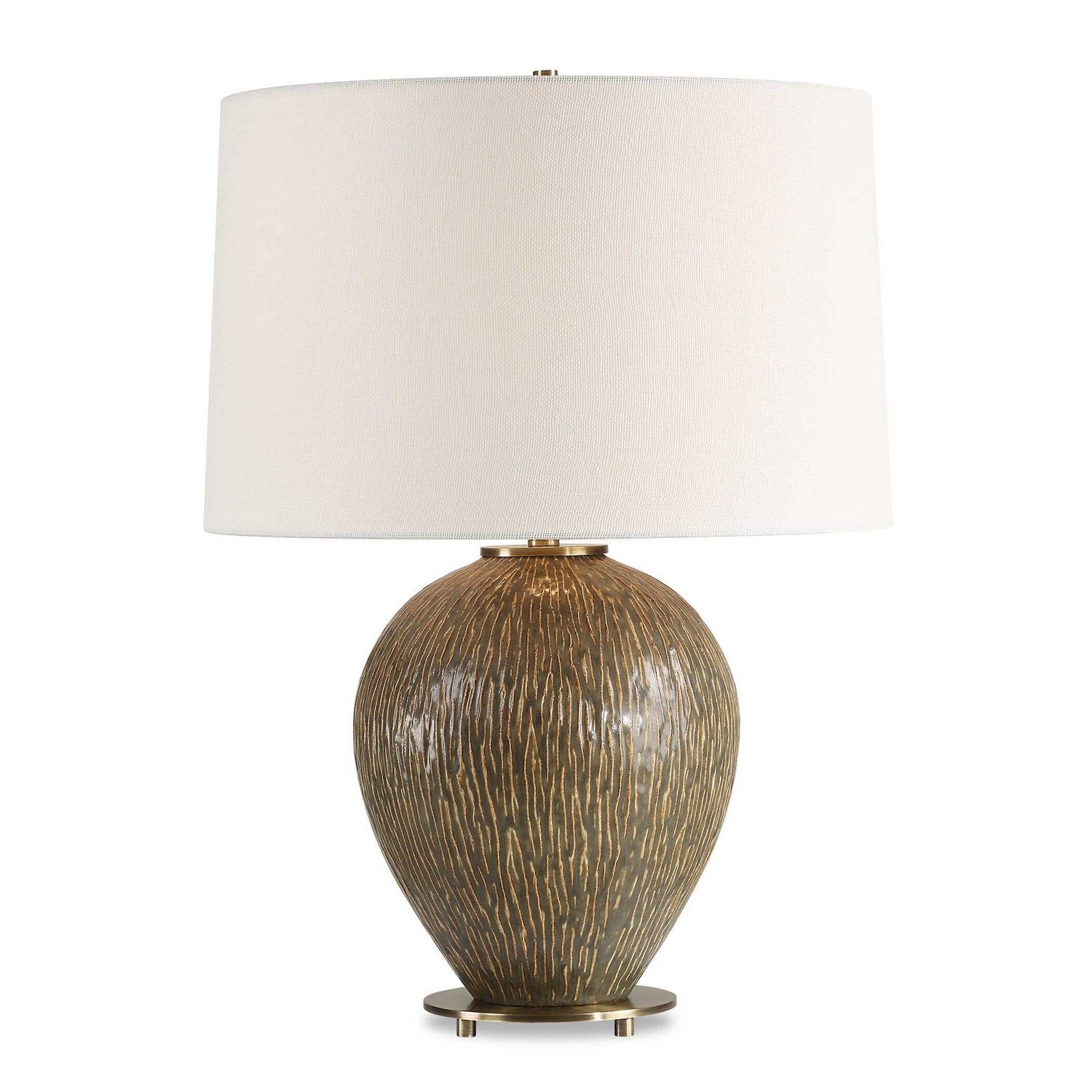 Uttermost - 30447 - Une lumière Lampe de table - Rya - Laiton antique