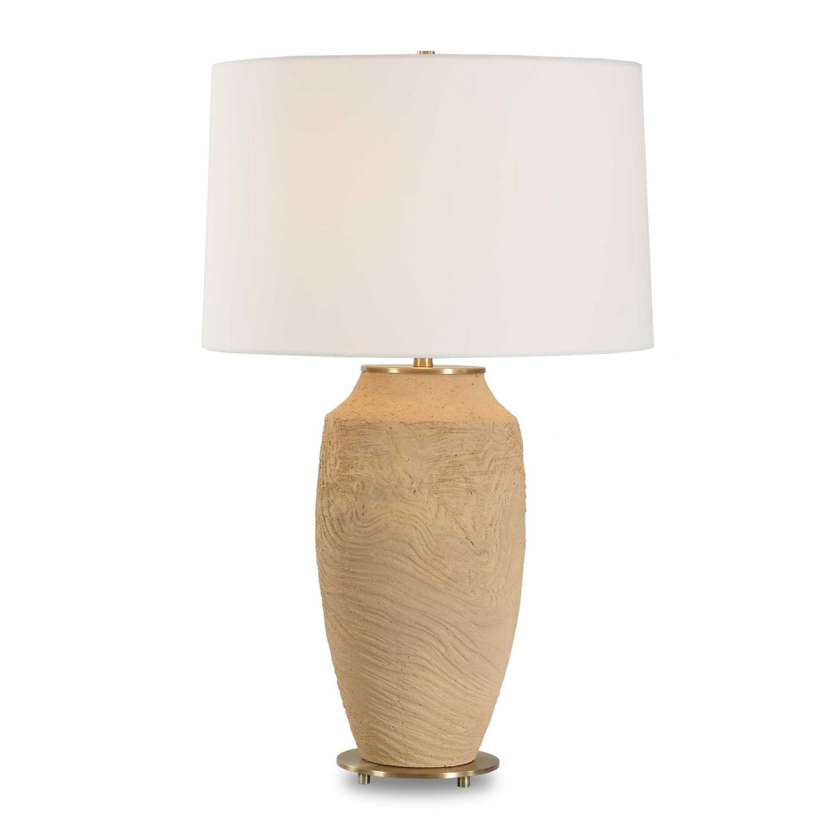 Uttermost - 30601 - Une lumière Lampe de table - Coulée de grès - Plaqué laiton