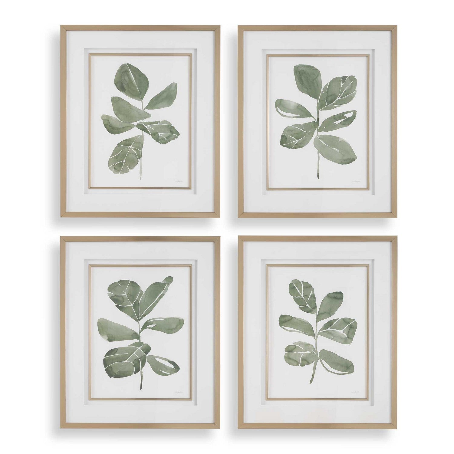 Uttermost - 32454 - Prints Set/4 - Fiddle Head - Golden