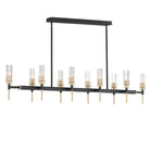 Maxim Lighting 16119CLBKAB Flambeau 60" Linéaire Suspension en noir / laiton antique