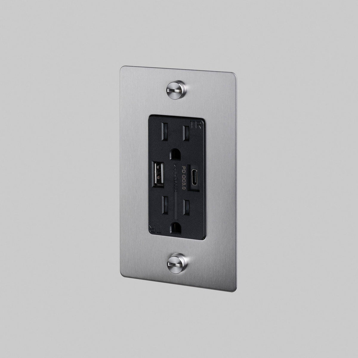 Buster + Punch - NSC-073814 - Duplex Outlet - Steel