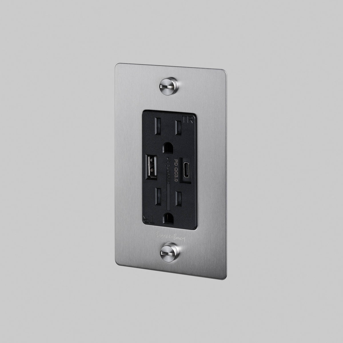 Buster + Punch - NSK-073412 - Duplex Outlet - Steel