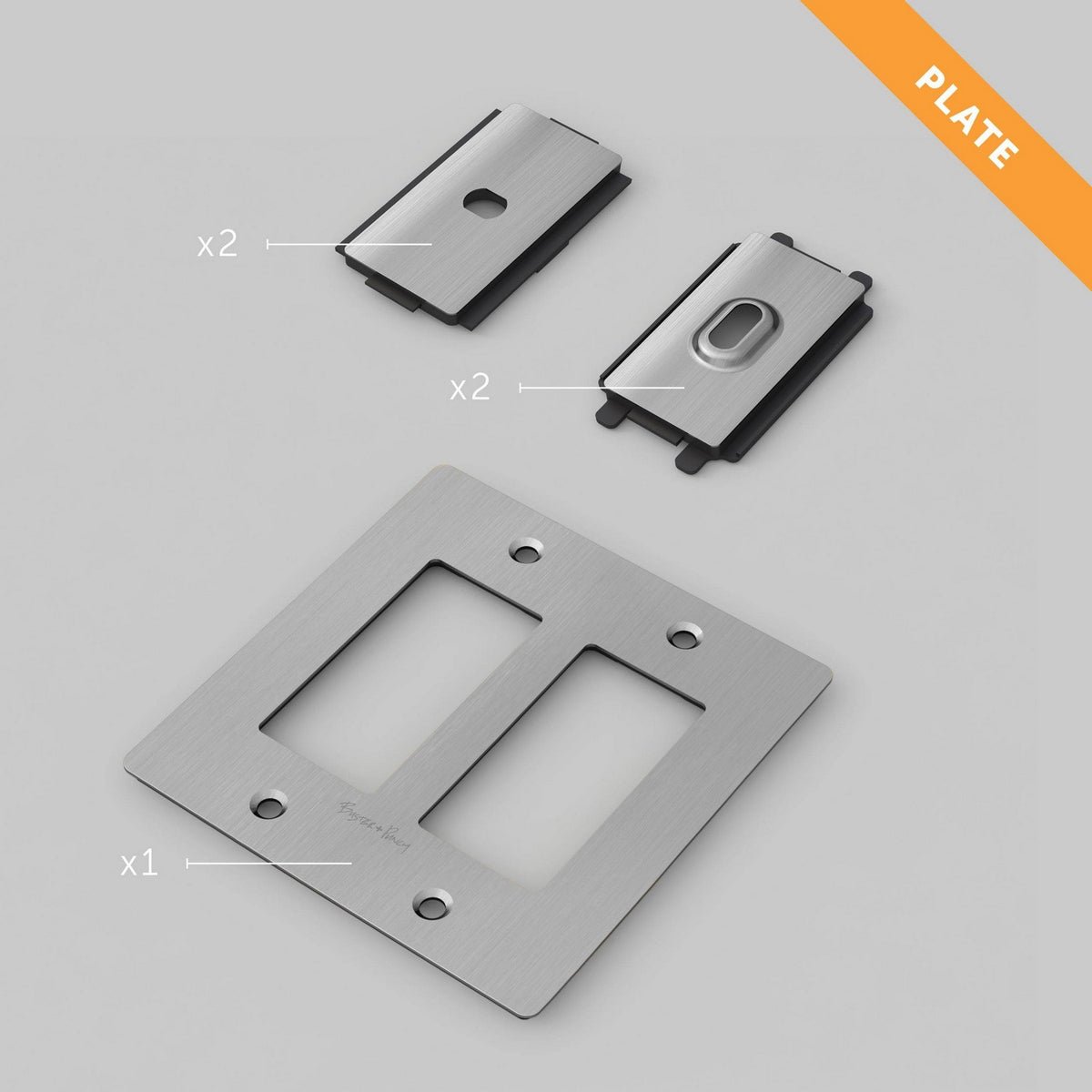 Buster + Punch - NPL-07297 - Wall Plate - Steel
