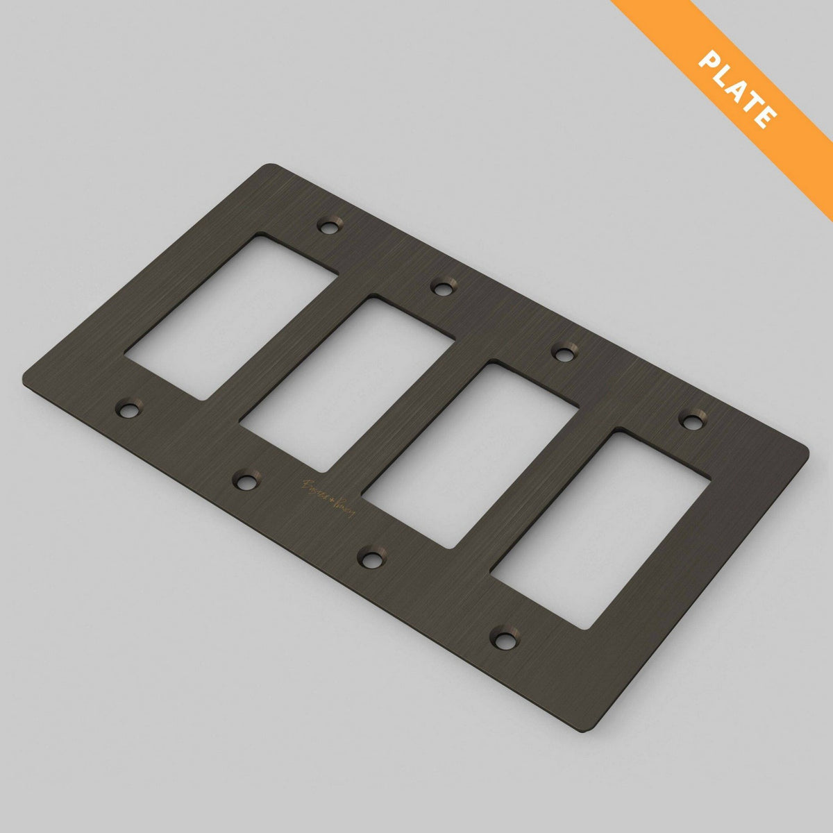 Buster + Punch - NPL-09306 - Wall Plate - Smoked Bronze