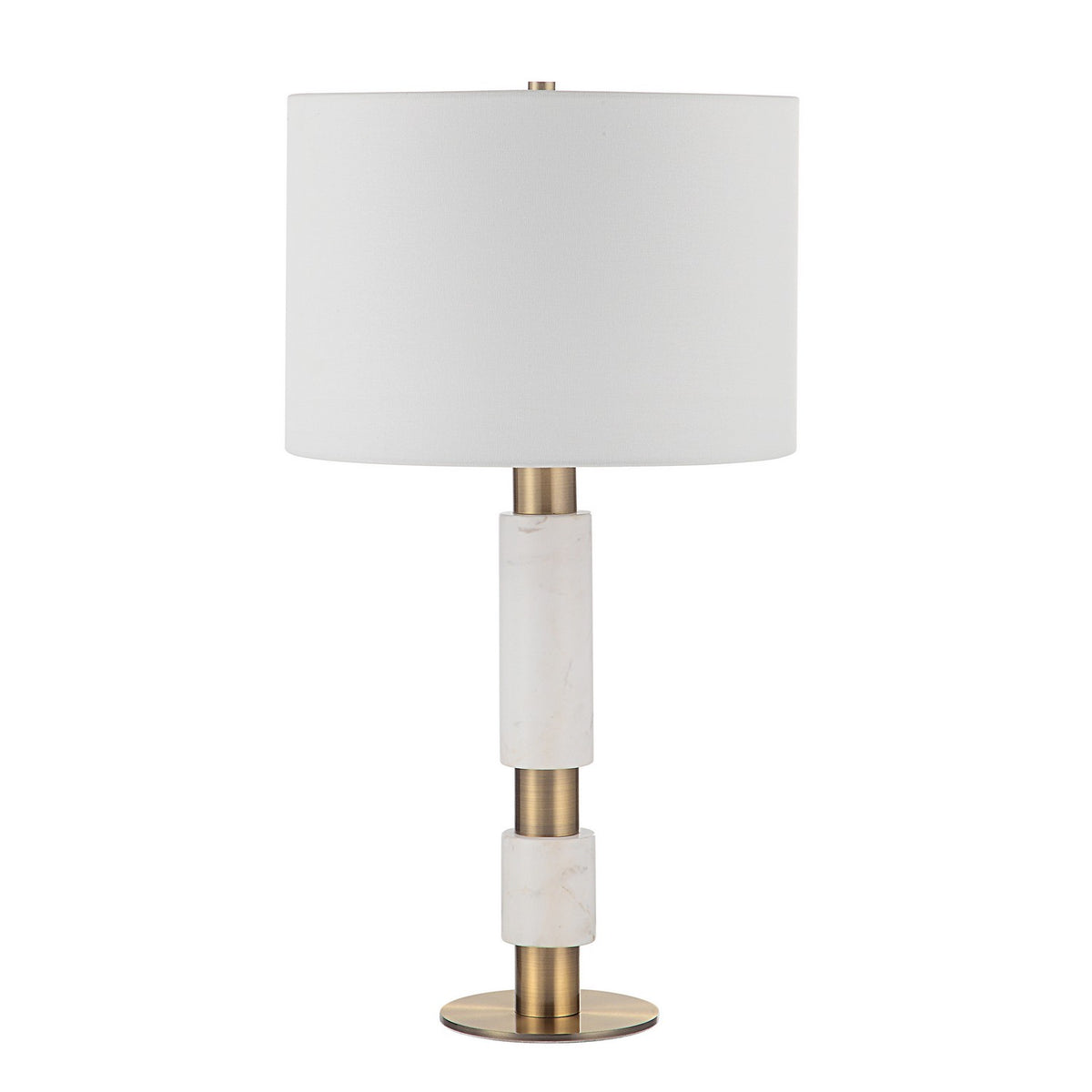Renwil Canada - LPT1213 - LED Table Lamp - Pirot - Honed White Antique Brushed Brass
