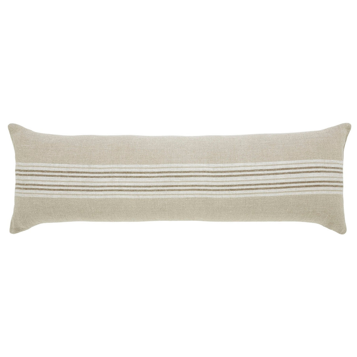 Renwil Canada - PWFL1438 - Pillow - Felipe - Natural/ White & Dark Brown Stripe