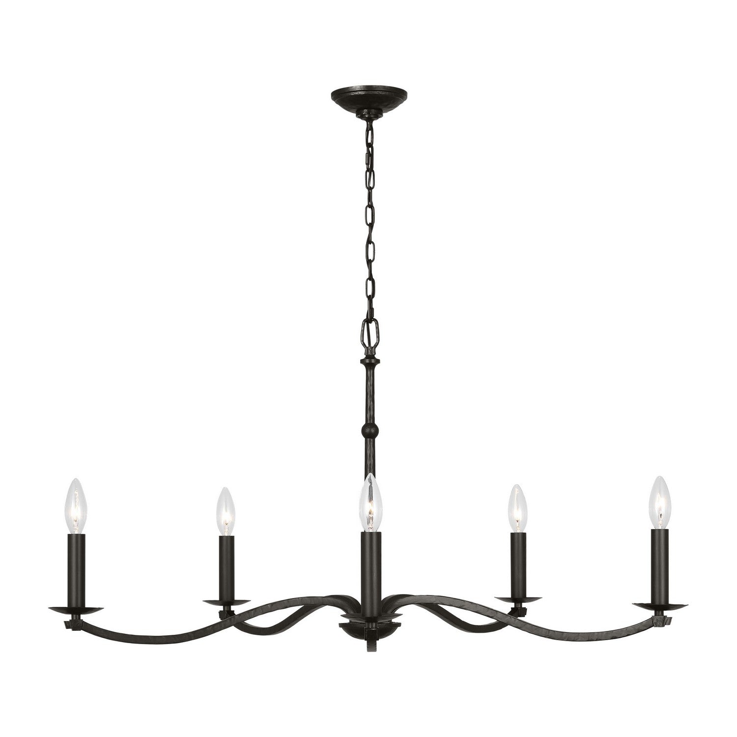Visual Comfort Studio Canada - CC1755AI - Five Light Chandelier - Wellen - Aged Iron