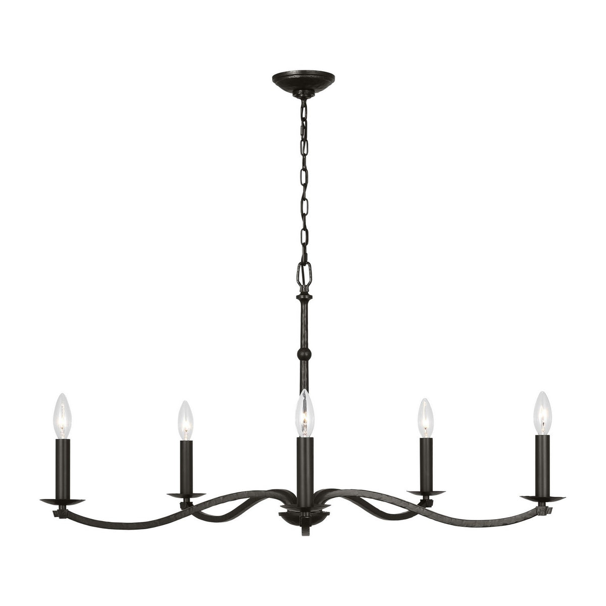 Visual Comfort Studio Canada - CC1755AI - Five Light Chandelier - Wellen - Aged Iron