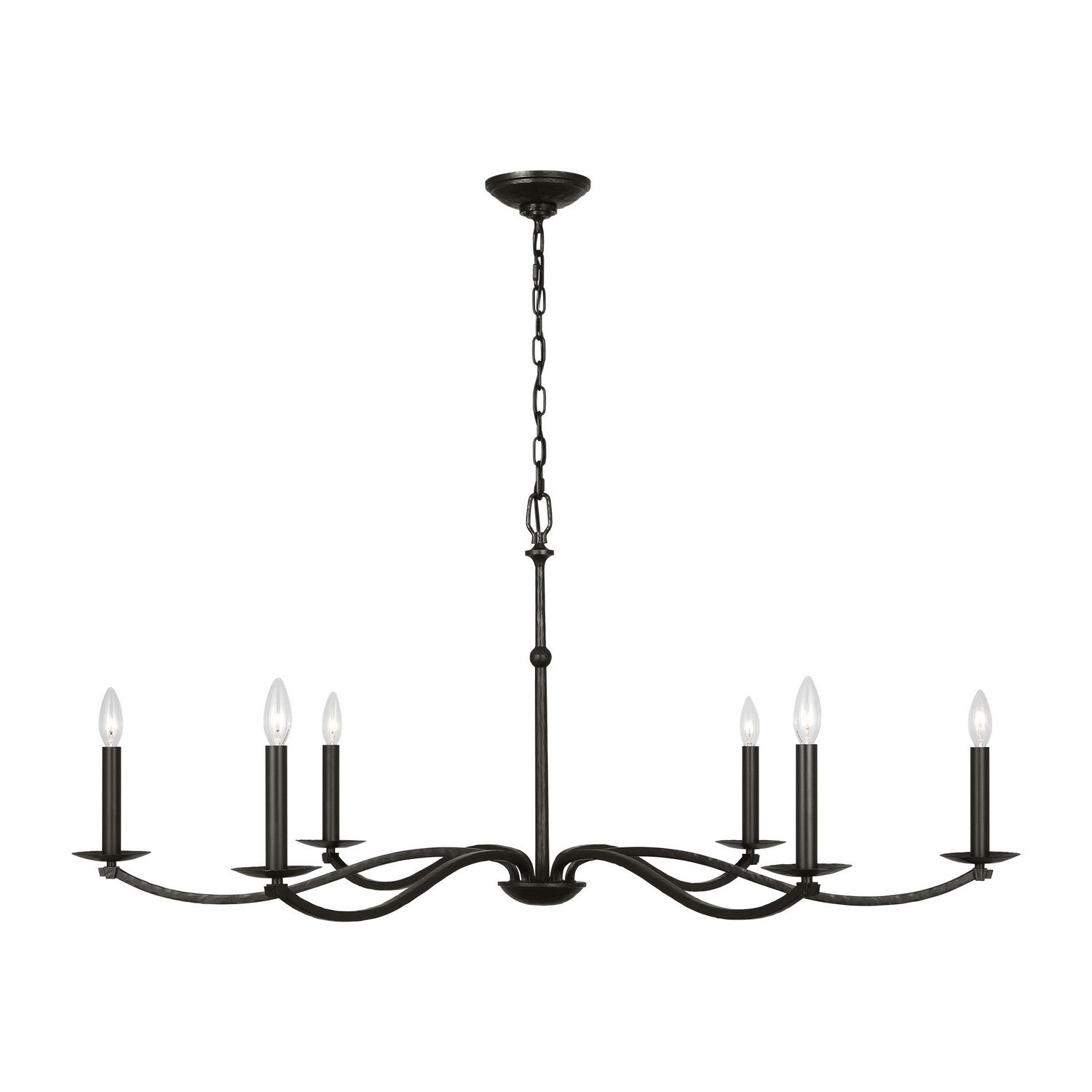 Visual Comfort Studio Canada - CC1755AI - Five Light Chandelier - Wellen - Aged Iron