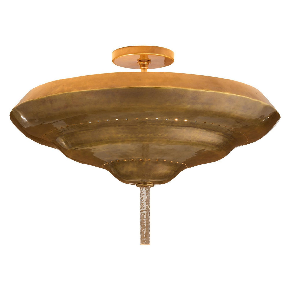 Arteriors - DFI09 - Deux lumières semi-Plafonnier - Istanbul - Laiton antique