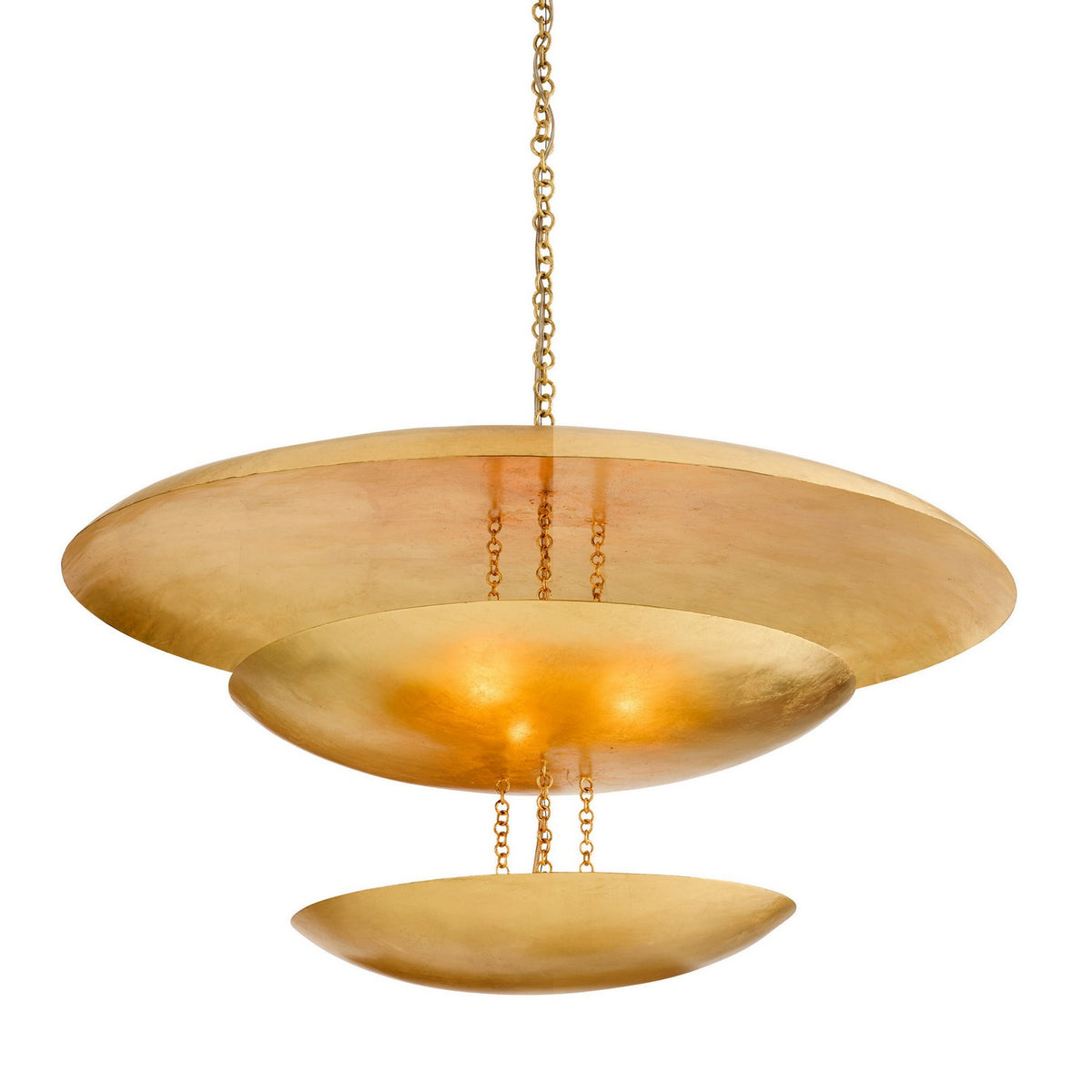 Arteriors - DLI07 - Six Lumières Suspendu - Florko - Feuille d'or