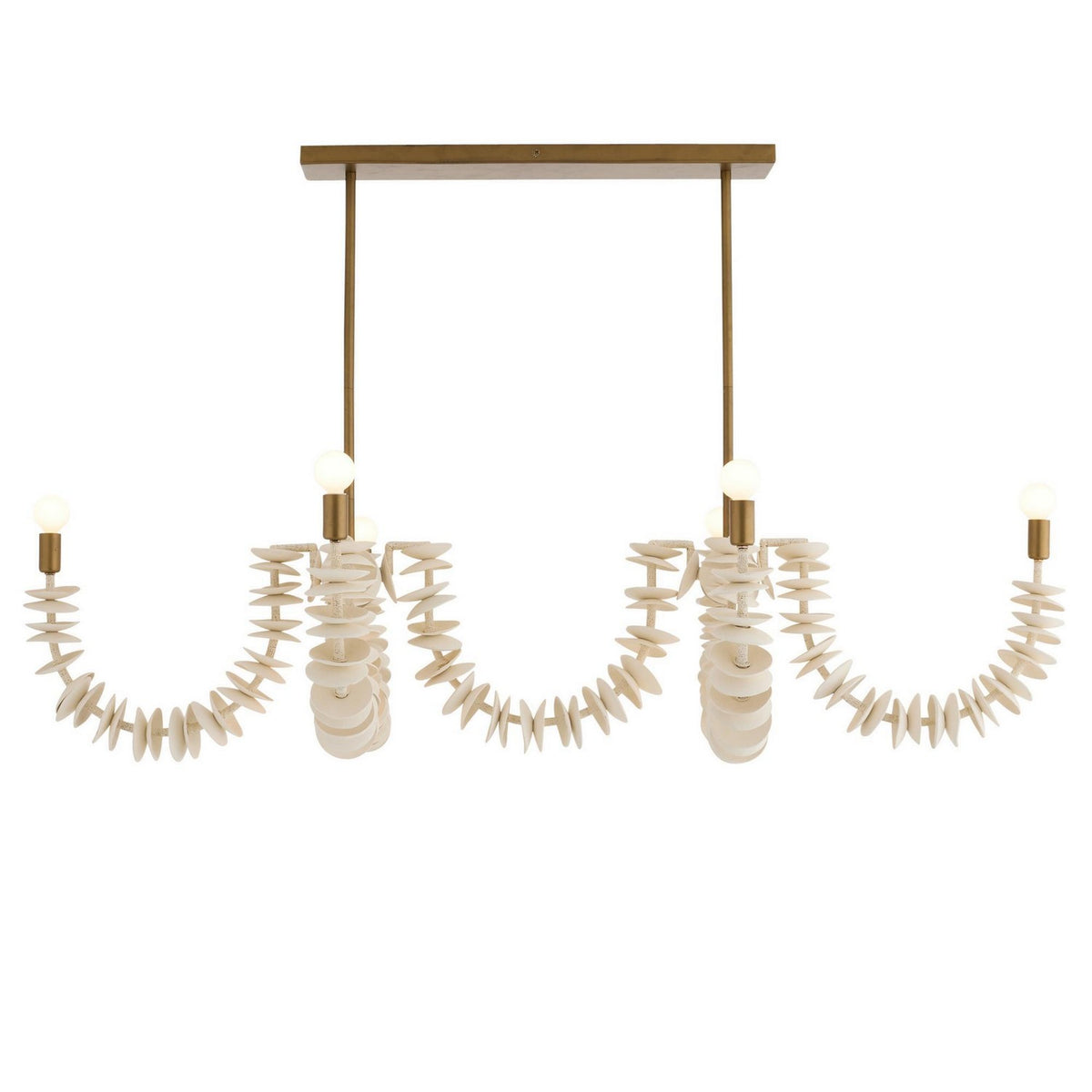 Arteriors - DLS16 - Eight Light Linear Chandelier - Kalama - Ivory