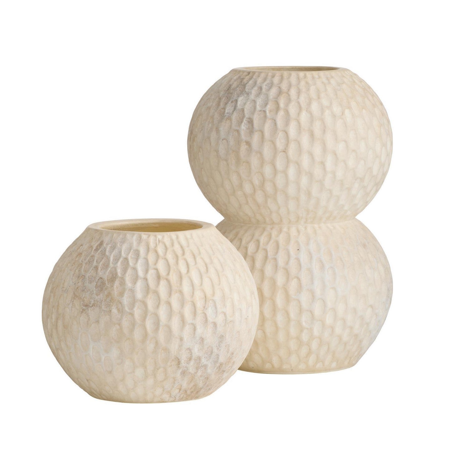 Arteriors - AVS13 - Vases, lot de 2 - Kayli - Coquille d'œuf