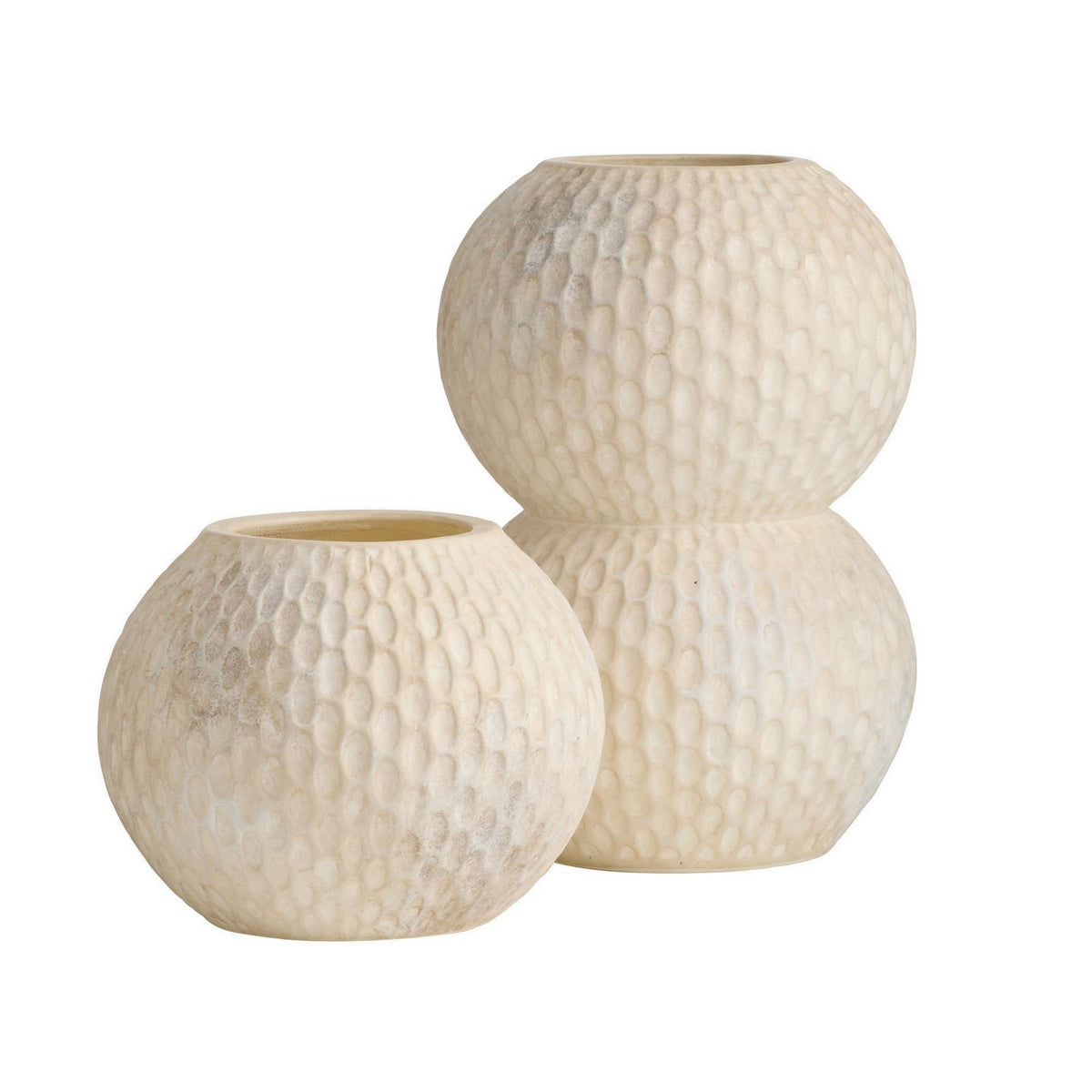 Arteriors - AVS13 - Vases, lot de 2 - Kayli - Coquille d'œuf