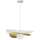 Dainolite Canada - PVN-2012LEDP-MW-AGB - LED Pendant - Paven - Matte White/Aged Brass
